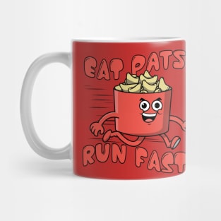 Eat Pasta Run Fasta Running Bowl of Pasta Funny Mug